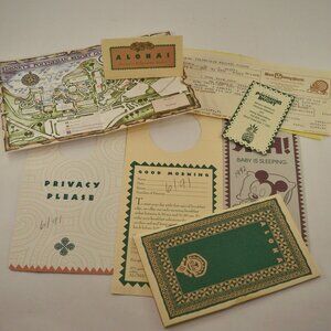 Disney World Polynesian Guide, Door Hangers, Other 91, 92 Vintage *Ephemera